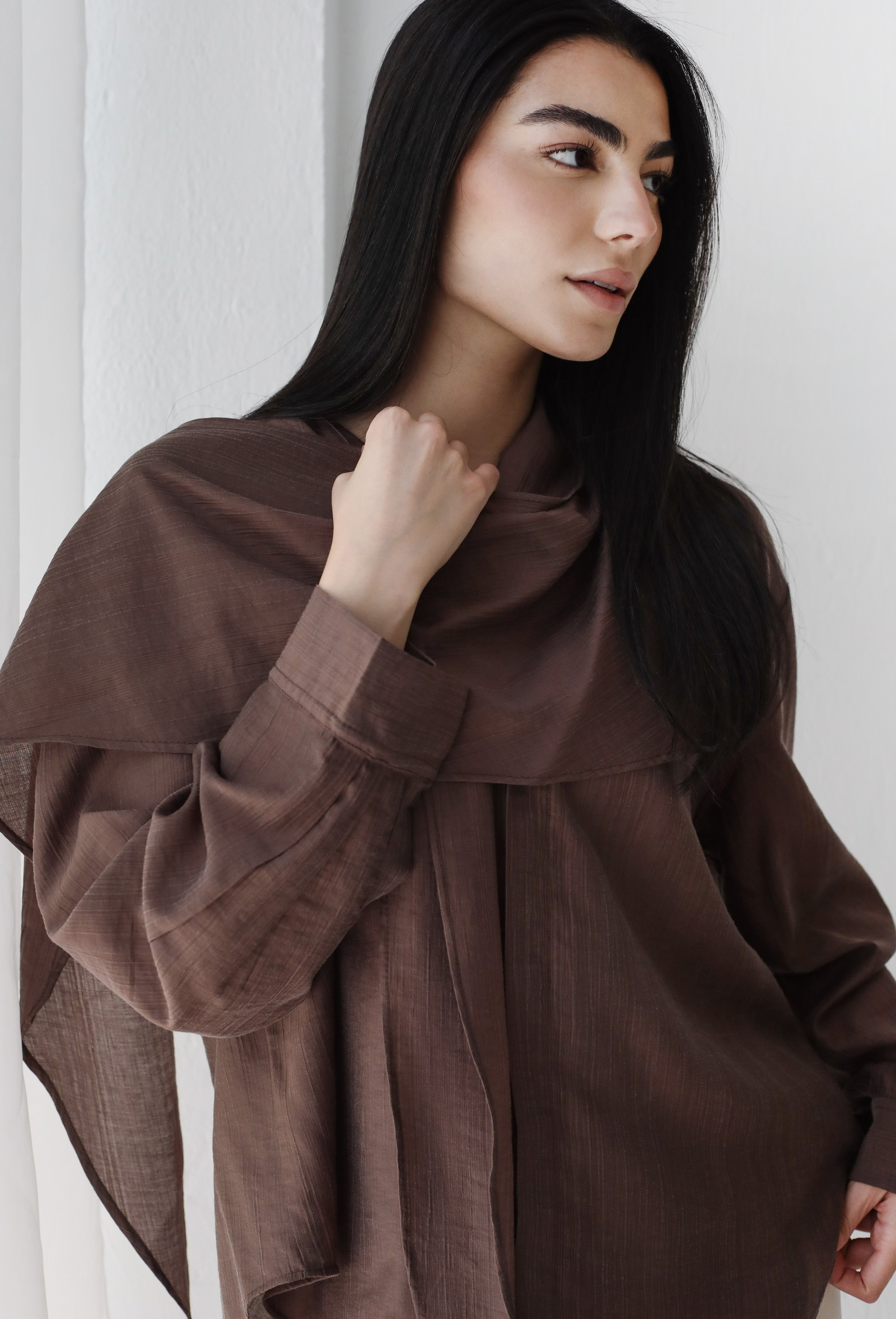 Scarf Collar Shirt