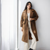 Teddy Long Coat in brown