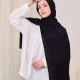 LEOPARD KUWAITI SCARF-BLACK