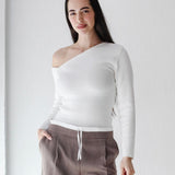 One shoulder basic top