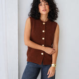 Gold Button Knit Cardigan