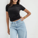City Flow Wide Leg Jeans- Light Blue