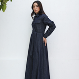 Denim Maxi Shirt Dress