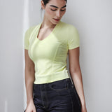 Short Sleeve V-Neck Top