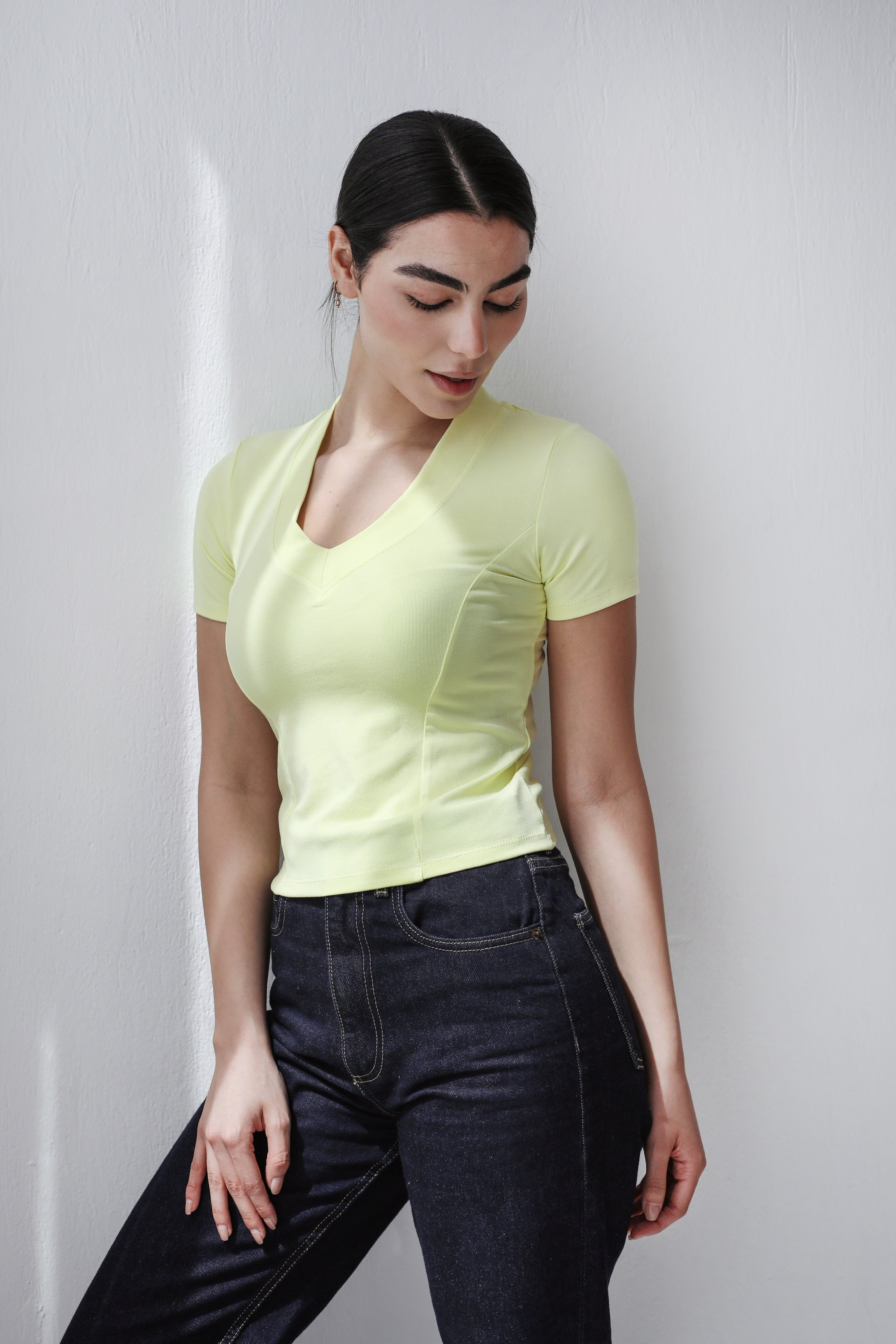 Short Sleeve V-Neck Top
