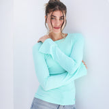 Flared Cuff Rib Top