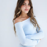 One Shoulder Long Sleeves Top