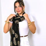 Paisley Scarf - Black