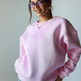 Classic Crewneck Sweatshirt-Pink