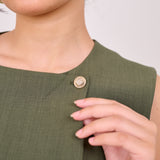 Sleeveless classic set-Olive