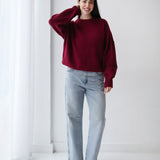 Cozy Sweater-Burgundy