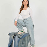 Loose Fit Light Wash Jeans