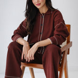 Velora Knit Set-Brown