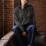 Vintage Plaid Jacket-Black