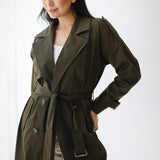 Double-Breasted Trench coat-olive