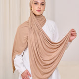 LEOPARD KUWAITI SCARF-BEIGE