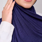 LEOPARD KUWAITI SCARF-NAVY
