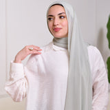 PLAIN CHIFFON SCARF-GRAY