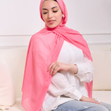 PLAIN CHIFFON SCARF-PINK