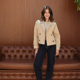 Cropped trench coat - Sand Beige