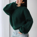 Soft Rib Knit Sweater- olive