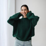 Soft Rib Knit Sweater- olive