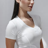Short Sleeve V-Neck Top