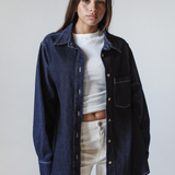 Classic Denim Shirt-Dark Navy