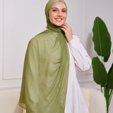 PLAIN CHIFFON SCARF-OLIVE