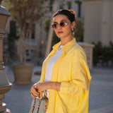 Linen shirt in yellow