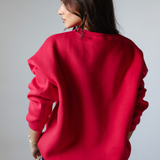 Classic Crewneck Sweatshirt-Red