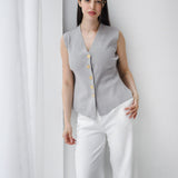 Vogue Sleek Vest-Gray
