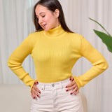 High neckline top - Yellow