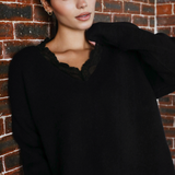 The Lace Sweater-Black