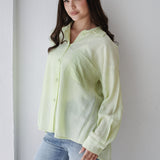Open Back Lace Shirt- Sage