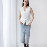 Vogue Sleek Vest-off white