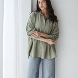 Bloom Linen shirt- olive
