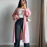 Linen Cardigan _ Pink