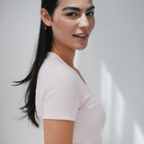 Short Sleeve V-Neck Top