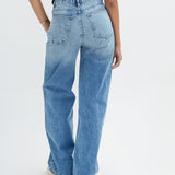 City Flow Wide Leg Jeans-Blue
