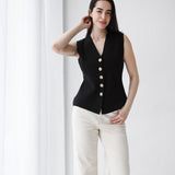 Vogue Sleek Vest-Black