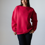 Classic Crewneck Sweatshirt-Red