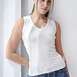 V-Neck Ribbed Tank