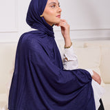 LEOPARD KUWAITI SCARF-NAVY