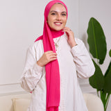 PLAIN CHIFFON SCARF-Fuchsia