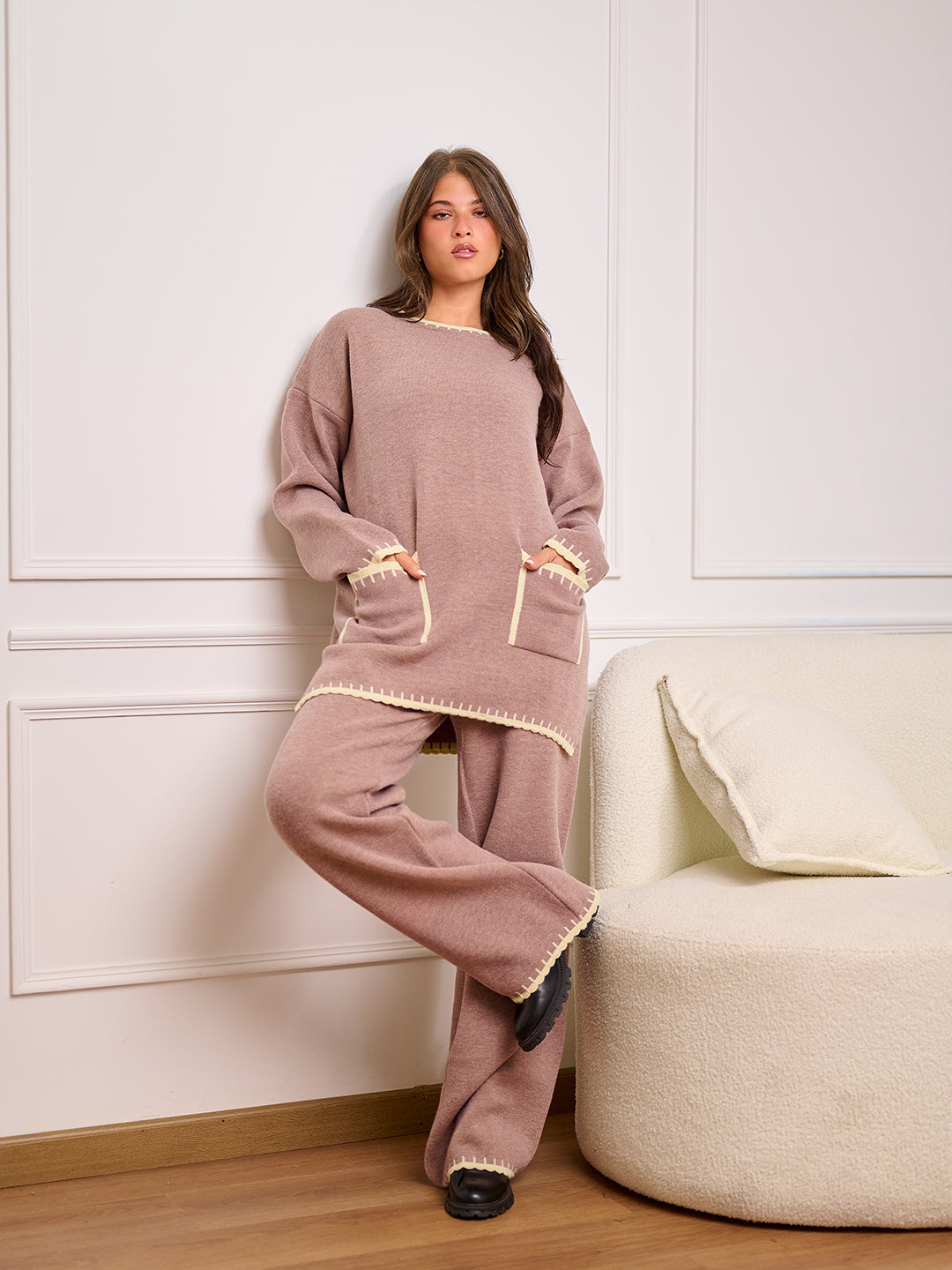 Knit Set with Front Pockets