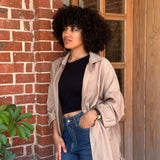 Linen shirt in beige