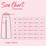 V-High-Waisted Flared Pants -Black