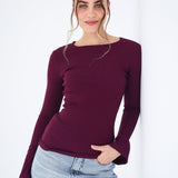 Flared Cuff Rib Top