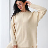 Plain Knit set in cream